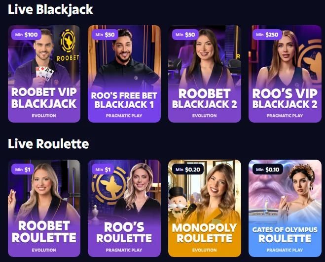 Live Casino Roobet