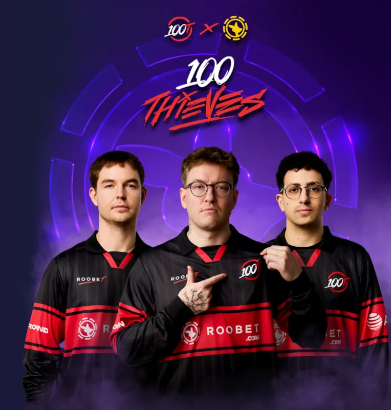Roobet Brand Ambassador and Parnter CS2 Team 100 Thieves